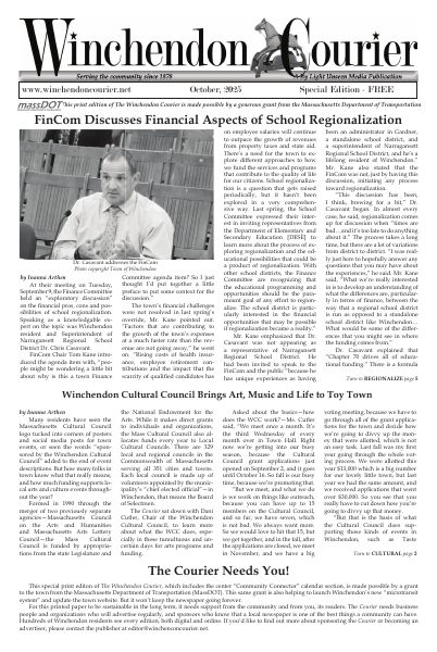 The front page, October 2025